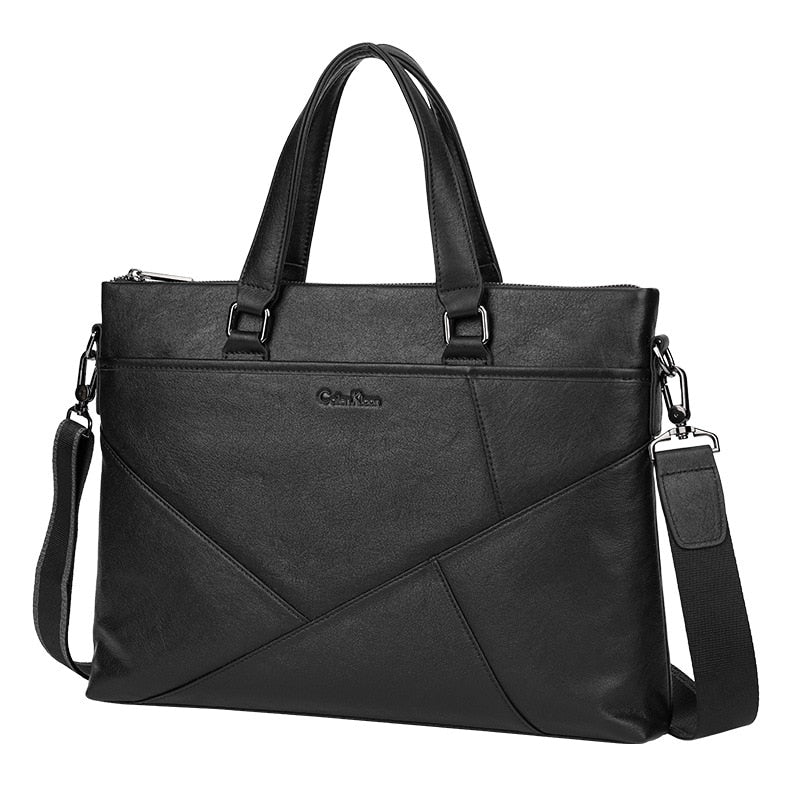 Genuine Leather Men's Briefcase high-capacity Handbag Fashion Trend Shoulder Bag Business Casual Office Bag For 14 Inch Laptop
