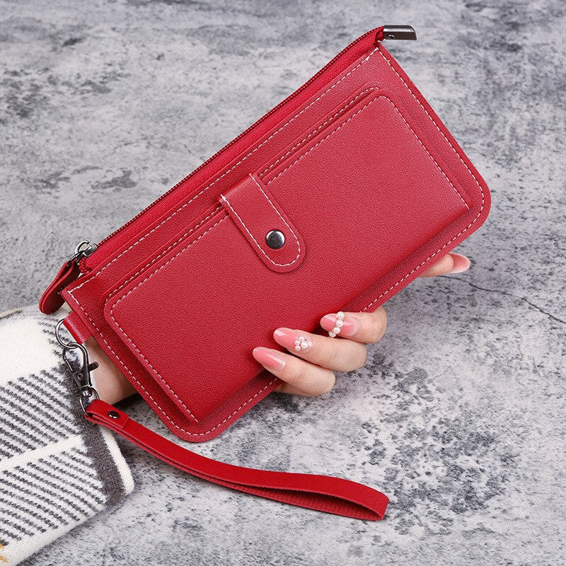 Multifunctional Women Wallets Fashion Long Section Card Holders PU Leather Vintage Coin Keeper Trend Designer Bags Clutch