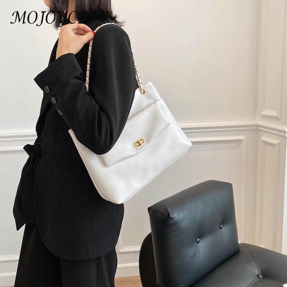 Popular Simple Female Daily Bag Simple Big Capacity Messenger Handbag Shoulder Solid Color Shopping Shoulder Bag