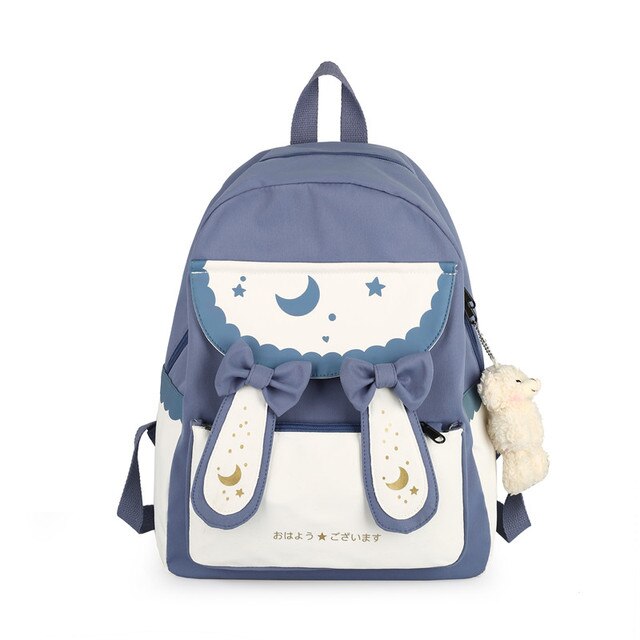 Lolita Rabbit Backpack Cute Bow Ears School Bag Teenage Girls Sweet Backpacks Students Children Harajuku Kids Rucksack