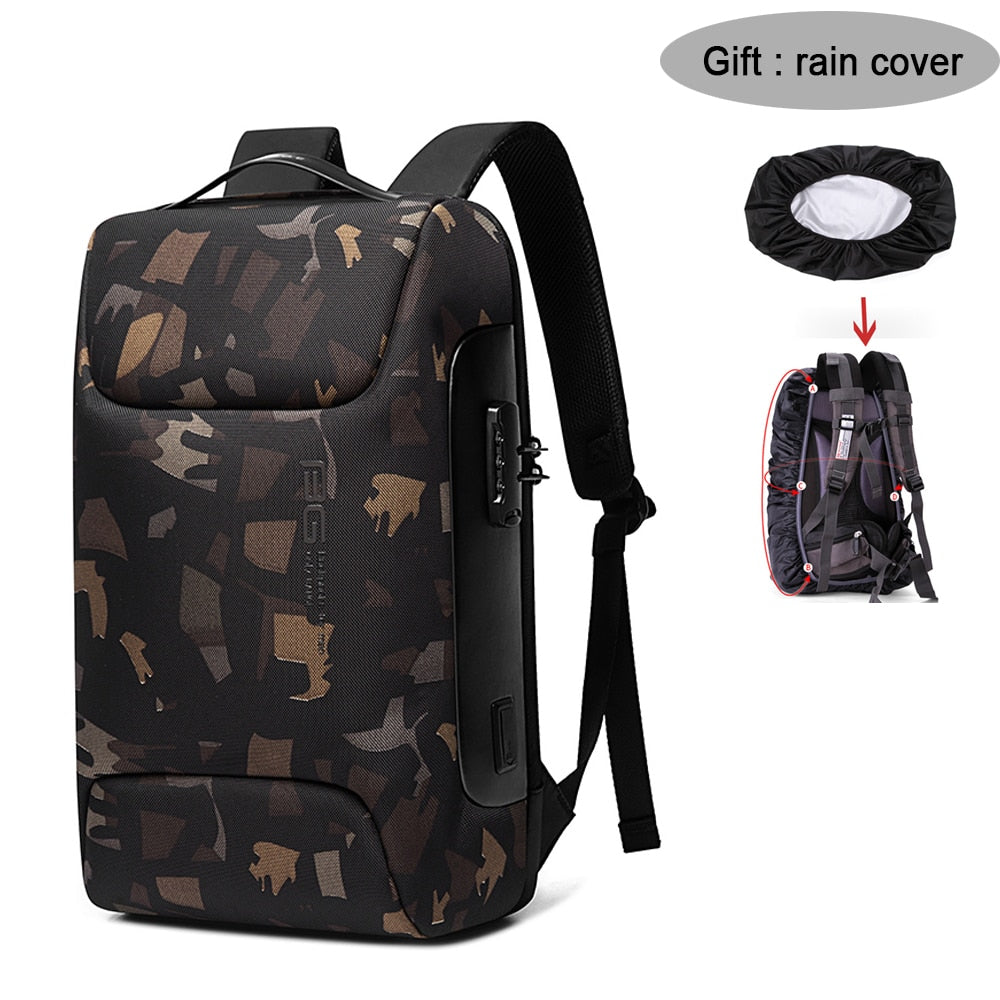 Business Backpack Men Luxury Anti-theft Waterproof School Laptop Backpacks USB Charging Travel Bag Aesthetic Backpack Design