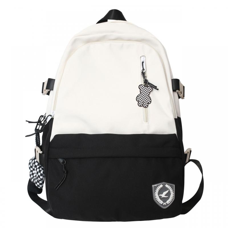 Panelled Pattern School Backpack Women's Backpacks for Teenagers Girls Large Capacity Casual Women Bag Schoolbag Mochila