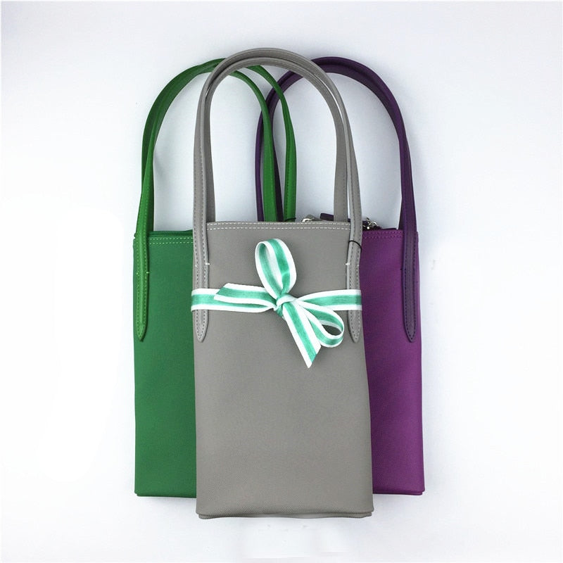 Designer Brand Women's Bags PVC Waterproof Coated Tote Bag Shopping School Casual Travel Laptop Zipper Commuter Handbag