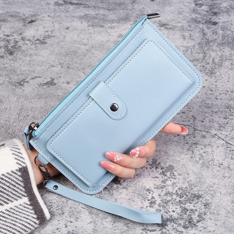 Multifunctional Women Wallets Fashion Long Section Card Holders PU Leather Vintage Coin Keeper Trend Designer Bags Clutch