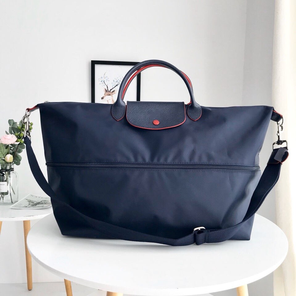 Lightweight Travel Bag Dumpling Bag Large Unisex Nylon Cloth with Leather Handbag Travel Bag Women's Tote Bag