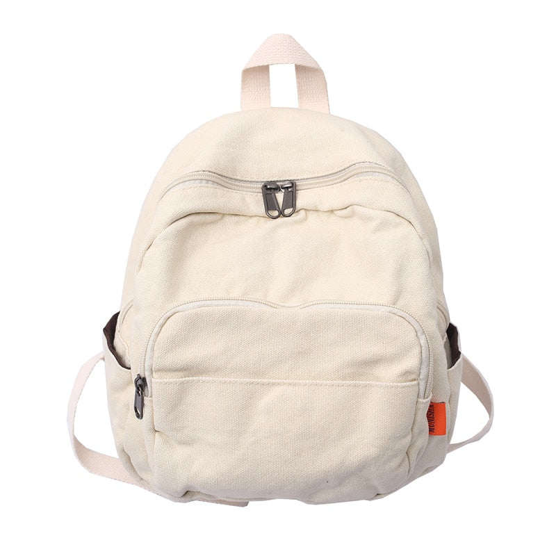 маленький рюкзак Canvas Women Small Backpack Vintage Feminina School Mini Backpack Women Bagpack Female Solid Girl mochilas