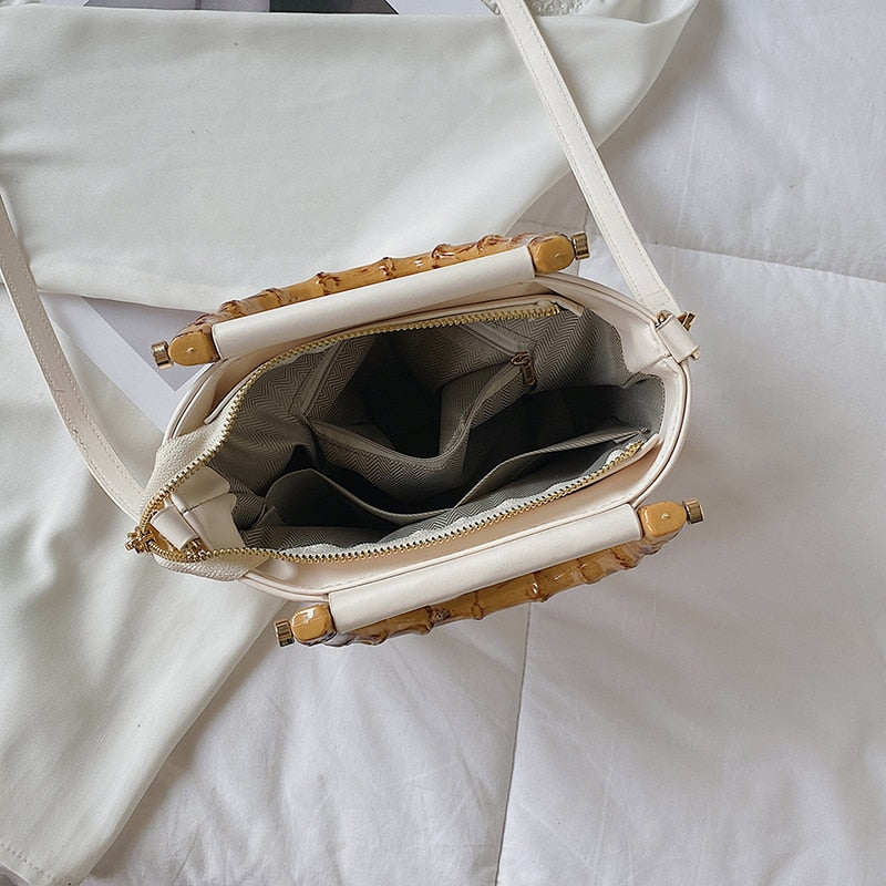 Women's Bag Straw Beach Shoulder Bag Ladies Summer Bamboo Handbag Fashion Luxury Designer Crossbody Bag High Quality Casual Tote