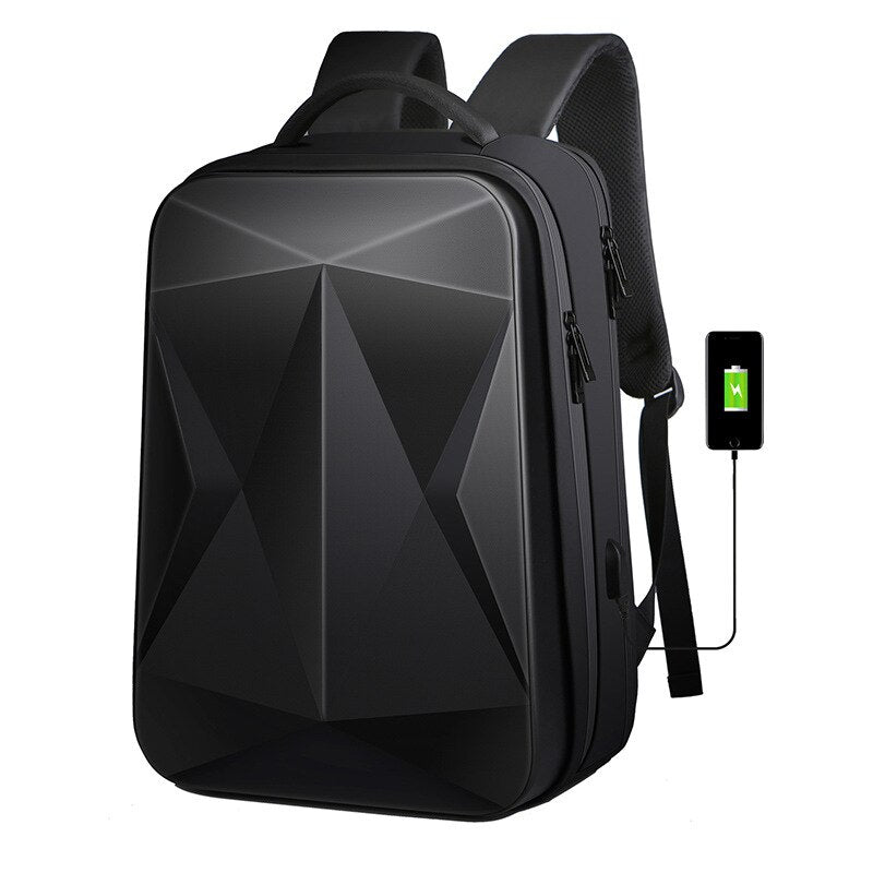 Hard shell backpack 17 inch large capacity computer backpack ABS travel bag USB business backpack can be sent on behalf of