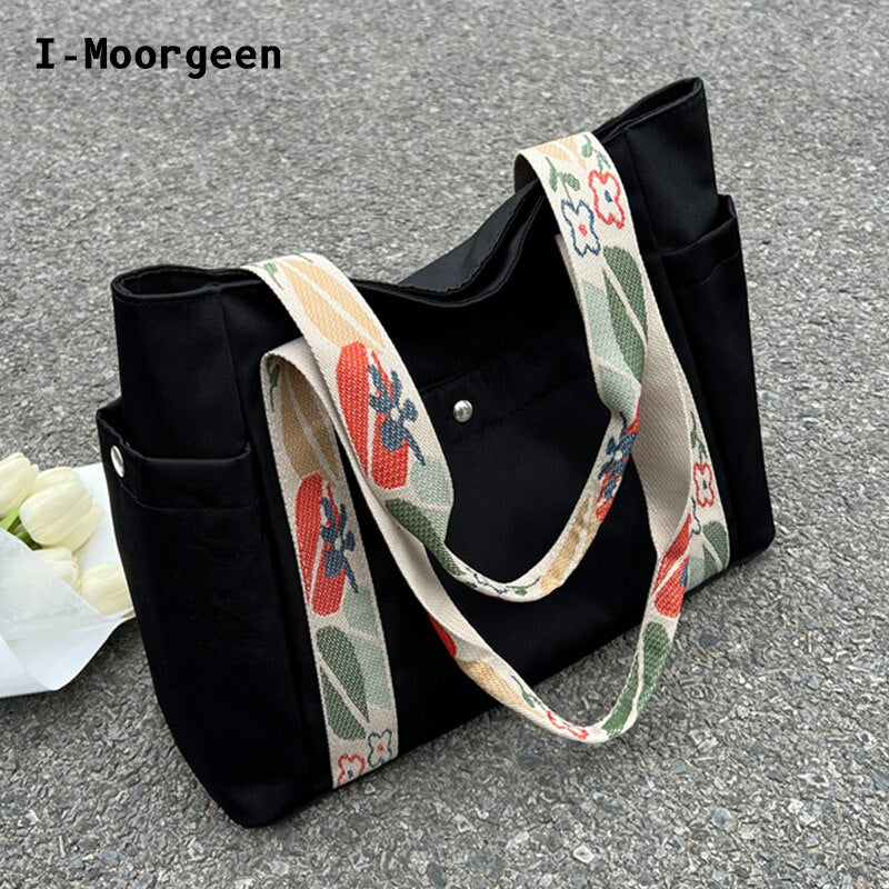 Nylon Tote Bag Waterproof Oxford Cloth Large Bag Nylon Tote Bag Handbag Women Simple Commuter Large-capacity Shoulder Bag