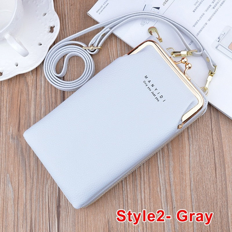 Luxury Women's Handbags Pu Leather Bag For Woman Female Clutch Phone Bags Women Business Card Holder Wallet Shoulder Bag