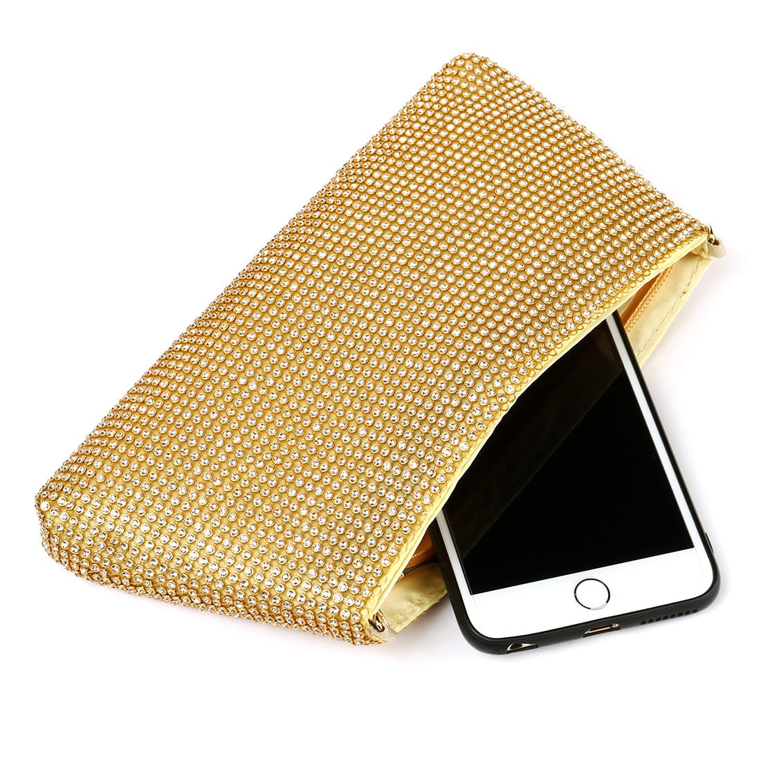 New Rhinestone Underarm Bag Fashionable Versatile Compact And Portable European Style For Woman Daily Wear Or Matching