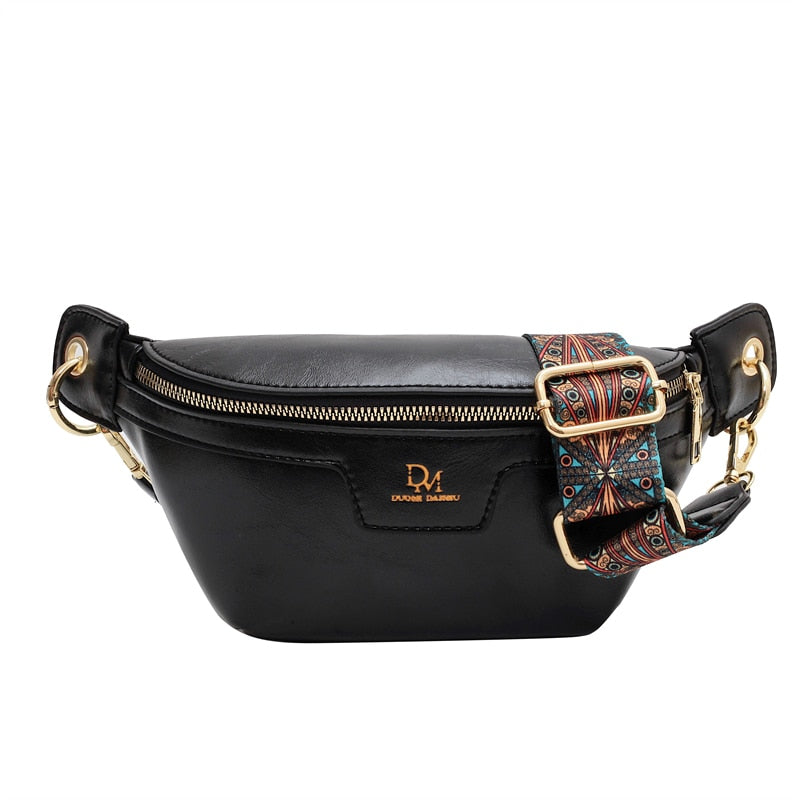 Classic Birds Pattern Woolly Women Bag Outdoor Casual Chest Bags Retro Woolen Women Shoulder Waist Bags Ladys Crossbody Packs