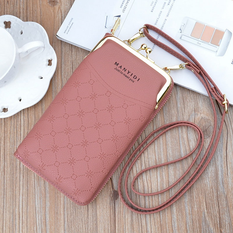 Luxury Women's Handbags Pu Leather Bag For Woman Female Clutch Phone Bags Women Business Card Holder Wallet Shoulder Bag