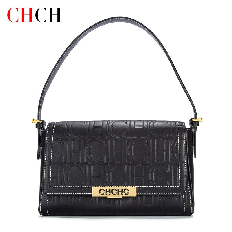 CHCH New Luxury Designer Fashion Women Handbags Crossbody Beige and Red Shoulder Bag for Party