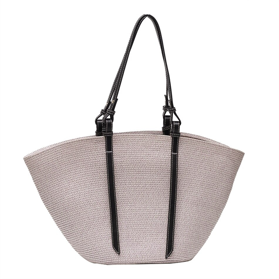 Fashion Design Rattan Woven Women Bag Luxury Brand Straw Shoulder Handbags and Purses Trend Large Capacity Female Handmade Totes