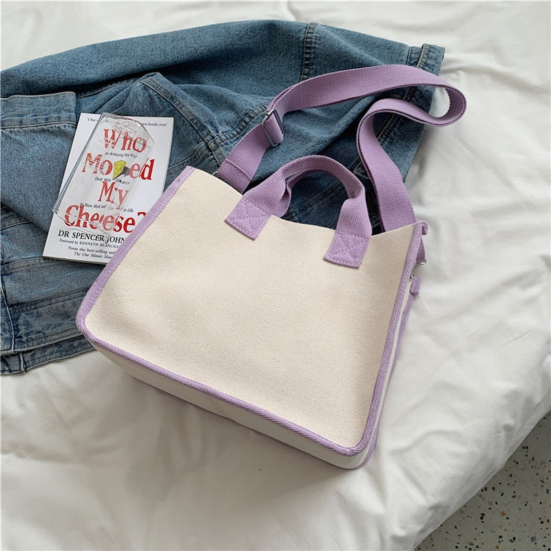 Women Bags Casual Handbag New Fashion Tote Bags for Women Large Capacity Shoulder Bag Canvas Panelled Messenger Bags Casual Tote