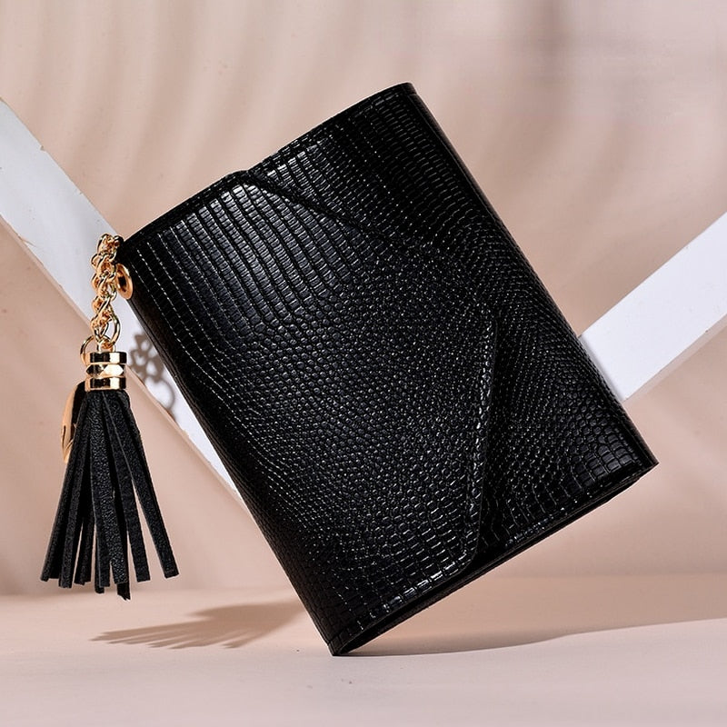 1PC Women Small Wallet Ladies Mini Tassel Wallet Cute Girl Short Zipper Lovely Pu Leather Coin Purse Female Hand Wallet Purse