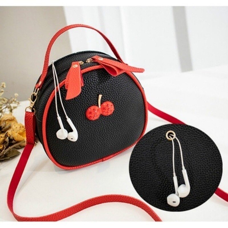 New Women's Messenger Bag Female Small Simple Cherry Crossbody Shoulder Bag Mini Backpack Handbag