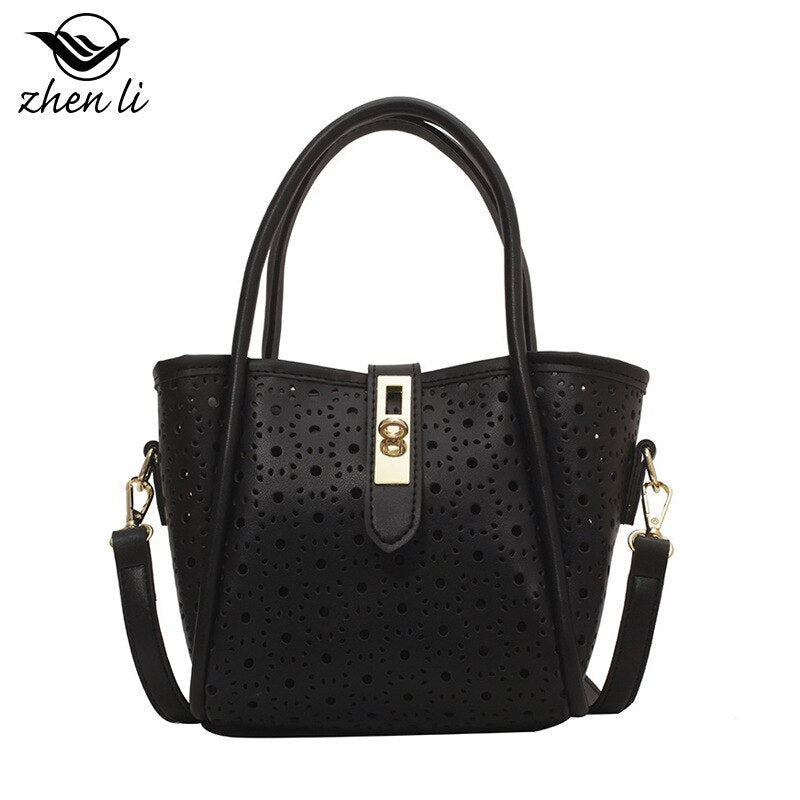 Women Pu Leather Handbags Luxury Designer Ladies Hollow Out Shoulder Bag High Quality Female Small Crossbody Bags for Women New