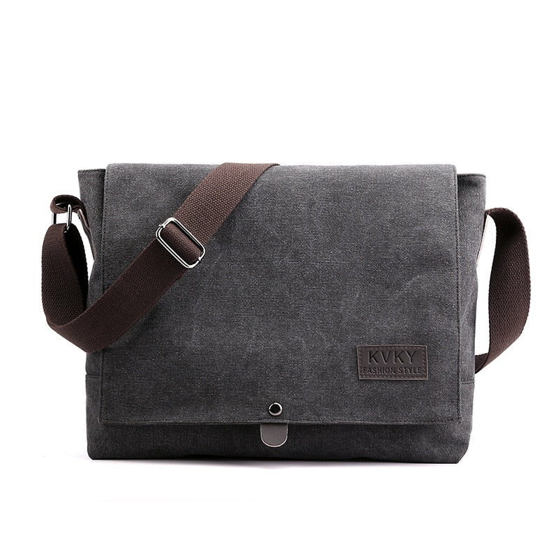 Men's Canvas Crossbody Shoulder Messenger Bags Man New Fashion Cross Body Bag Casual Solid Multi Function Portable Male Bag