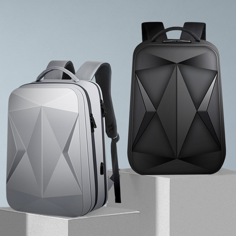 Hard shell backpack 17 inch large capacity computer backpack ABS travel bag USB business backpack can be sent on behalf of
