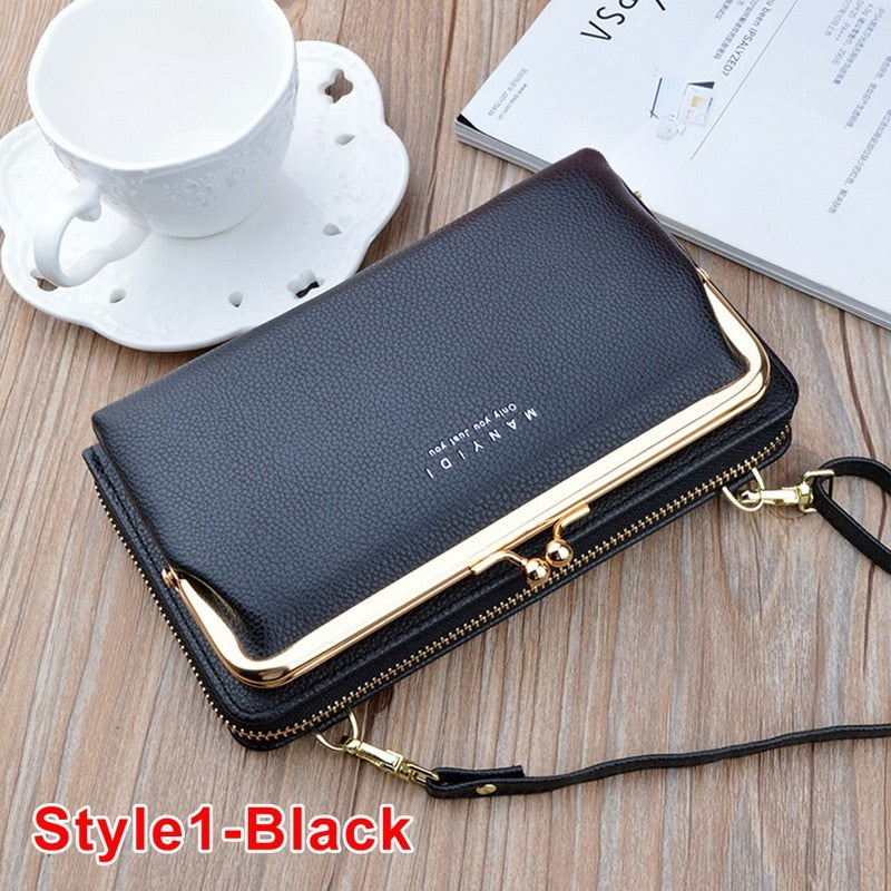 Luxury Women's Handbags Pu Leather Bag For Woman Female Clutch Phone Bags Women Business Card Holder Wallet Shoulder Bag