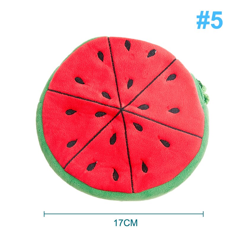1PCS Girl Simulation Fruit Bag Children Watermelon Strawberry Shoulder Bag Plush Messenger Bag Coin Purse