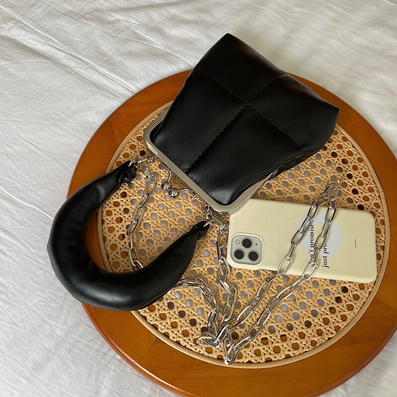 Fashion Shell Clip Women Shouder Bags Designer Handbags and purse Luxury Pu Leather Chains Crossbody Bag Small Lady phone Wallet
