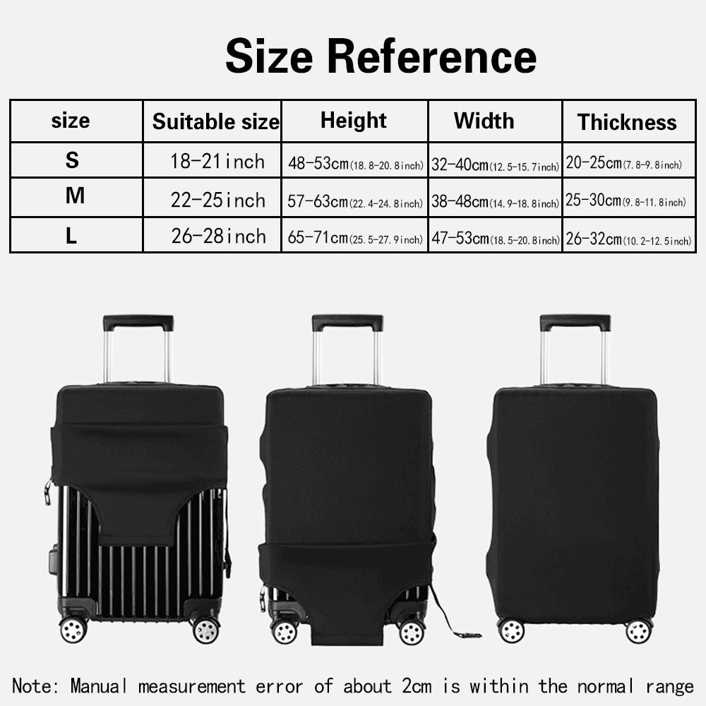 Luggage Protective Cover for 18 To 28 Inch Fashion Gold Letter Name Trolley Suitcase Elastic Dust Bags Case Travel Accessories