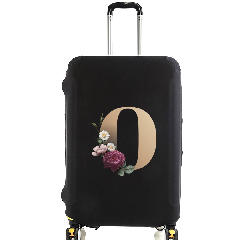 Luggage Protective Cover for 18 To 28 Inch Fashion Gold Letter Name Trolley Suitcase Elastic Dust Bags Case Travel Accessories