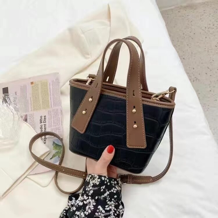 Large-Capacity Bag New Style Fashion High-End Handbag Women's Bag Net Red Foreign Style Shoulder Bag Messenger Bucket Bag