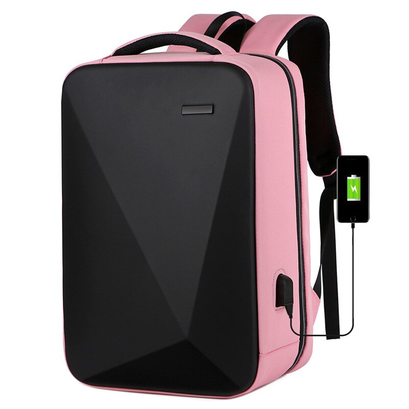 Hard shell backpack 17 inch large capacity computer backpack ABS travel bag USB business backpack can be sent on behalf of