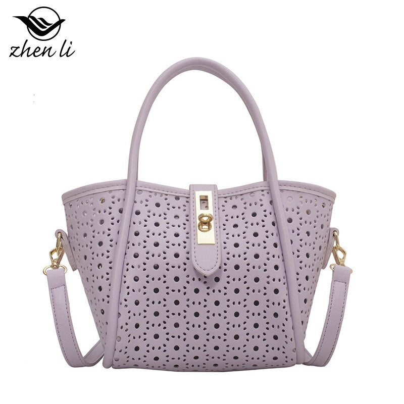 Women Pu Leather Handbags Luxury Designer Ladies Hollow Out Shoulder Bag High Quality Female Small Crossbody Bags for Women New