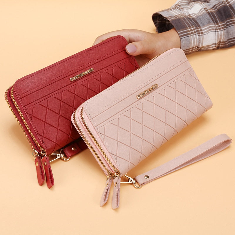 Long Women's Wallet Female Purses Tassel Coin Purse Card Holder Wallets Female Pu Leather Clutch Money Bag Pu Leather Wallet