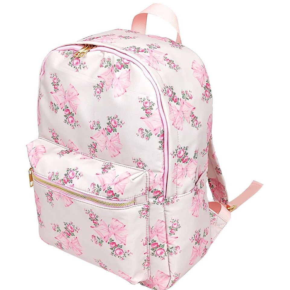 New Large Capacity Waterproof Nylon Backpack Travel Bag School Bag Printed Bow Ladies Girls Backpack