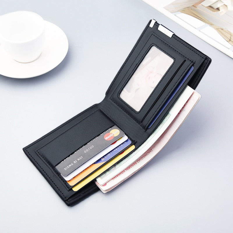 Hot Selling Fashion Men Wallets Luxury Brand Short Wallet Men's Multi-card Ultra-thin Wallet Trend No Zipper Coin Purse