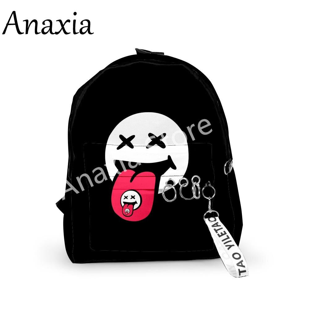 Creative Popular Backpacks Boys/Girls pupil School Bags 3D Print Keychains Oxford Waterproof Funny Cute Small Backpacks