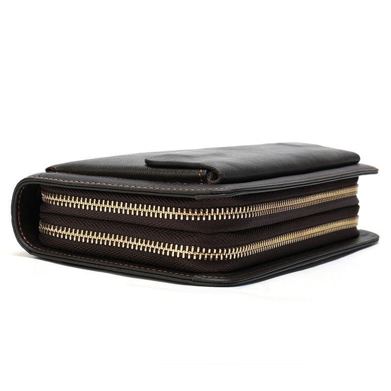 Genuine Leather Wallet Men's Wallets for Credit Card Holder Clutch Passport Male Bags Coin Purse Phone Men Casual Portmonee New