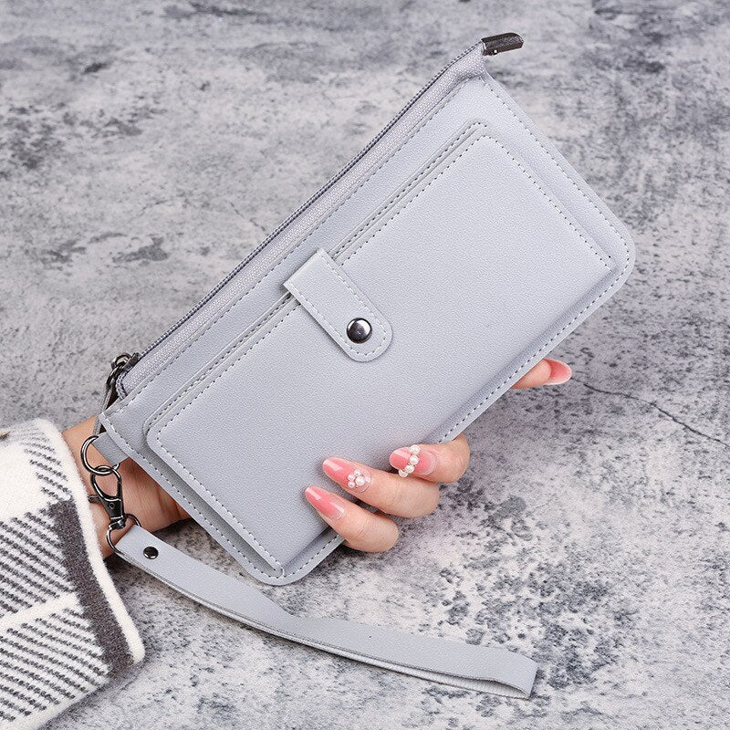 Multifunctional Women Wallets Fashion Long Section Card Holders PU Leather Vintage Coin Keeper Trend Designer Bags Clutch