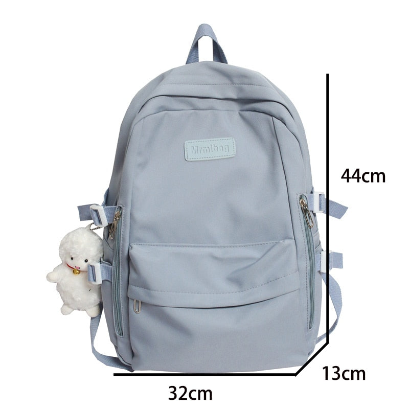 Casual Waterproof Nylon Women Bags School Backpack for Teenagers Girls Travel Backbag Mochilas Female Small Bookbag Kawaii Bag