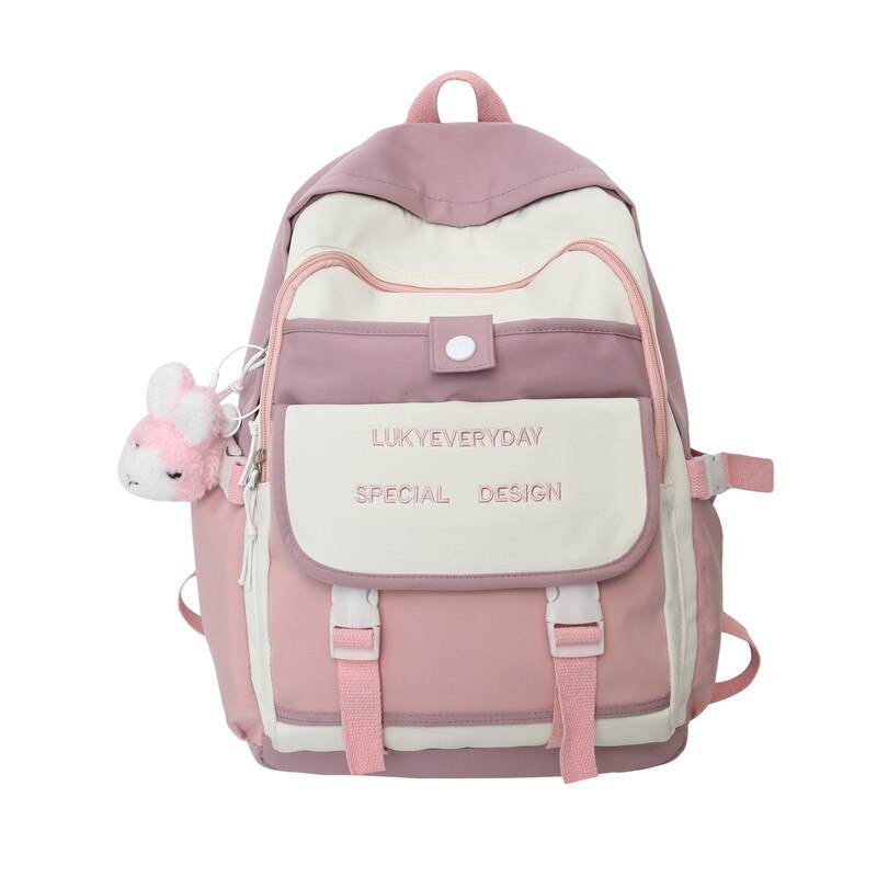 Lady Waterproof Purple Backpack Trendy Cute Girl Travel Kawaii School Bag Women College Backpack Fashion Female Laptop Book Bags