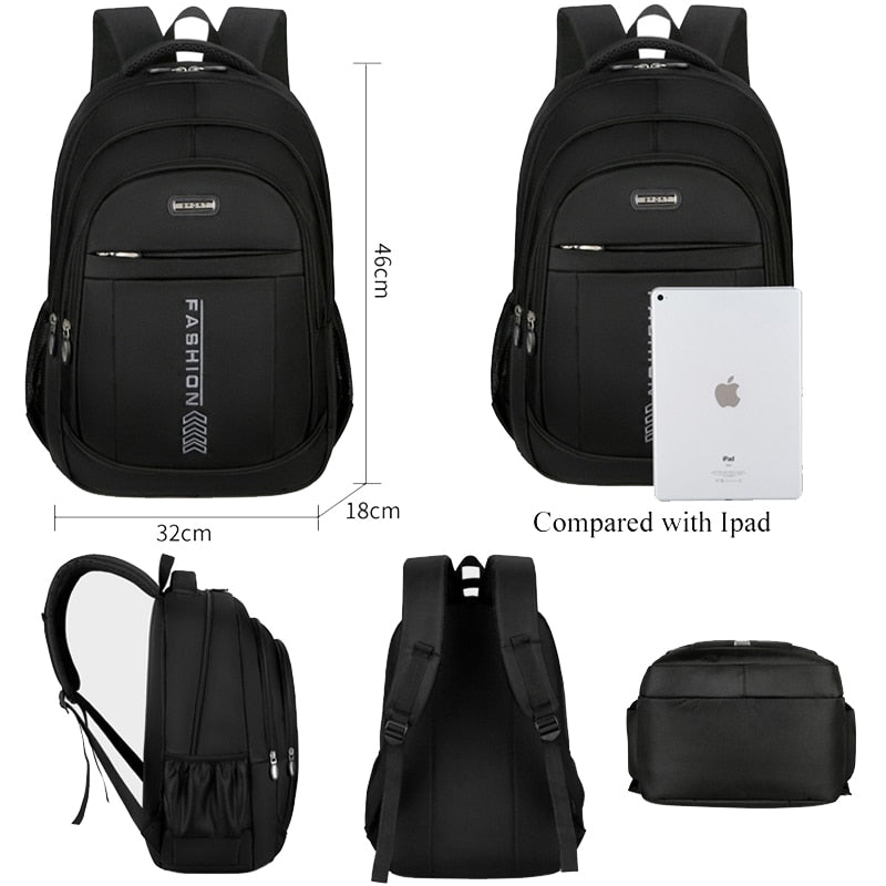 Men's Leisure Business Large Capacity Laptop Backpacks Teenager School Bags Travel Sports Casual Schoolbags Pack For Male Female