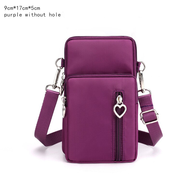 Women Fashion Summer Shoulder Bag Oxford Waterproof Handbag Wrist Pouch Wallet Girl's Sports Mobile Phone Bag Crossbody Bags