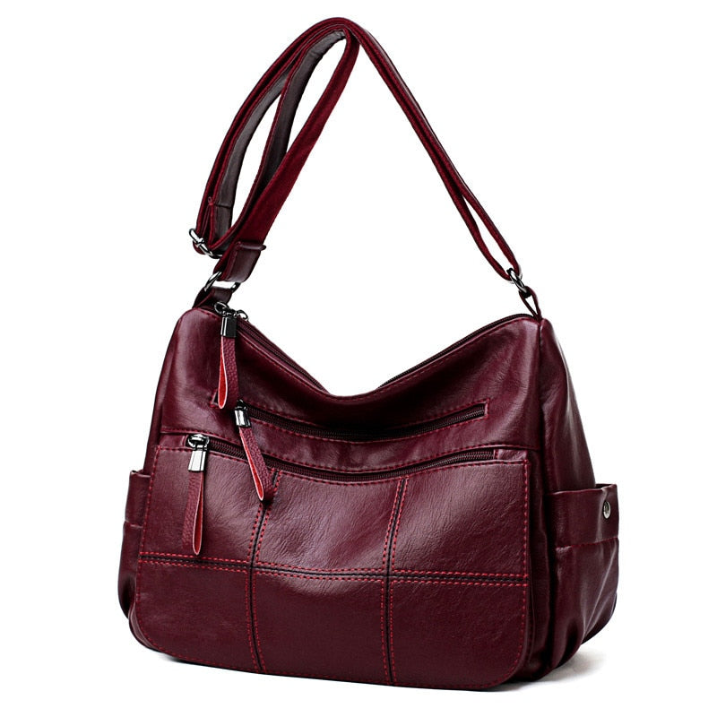 2 Layers Genuine Brand Leather Shoulder Messenger Luxury Handbags Women Bags Designer High Quality Crossbody Bags for Women Sac