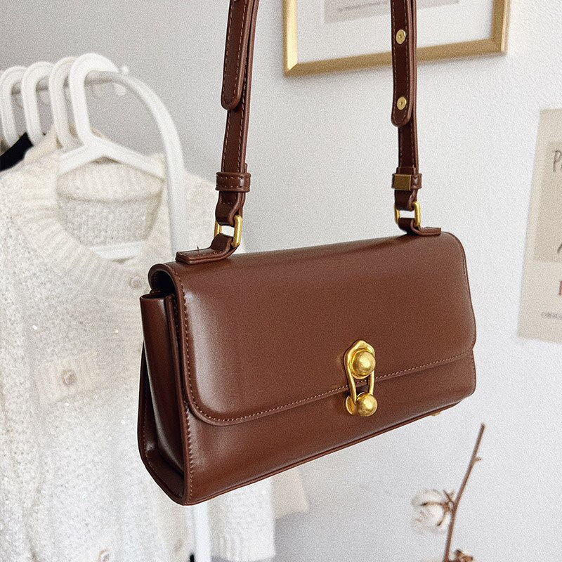 Retro Designer Shoulder Bags Women Microfiber Leather Bag Underarm Small Square Bags Fashion Western Style Messenger Bags LF001