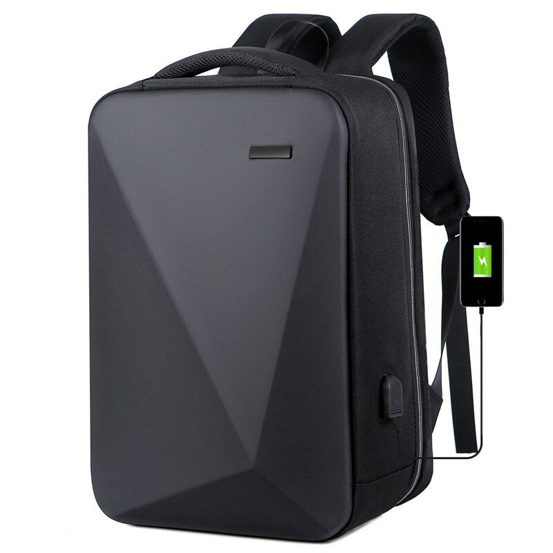 Hard shell backpack 17 inch large capacity computer backpack ABS travel bag USB business backpack can be sent on behalf of