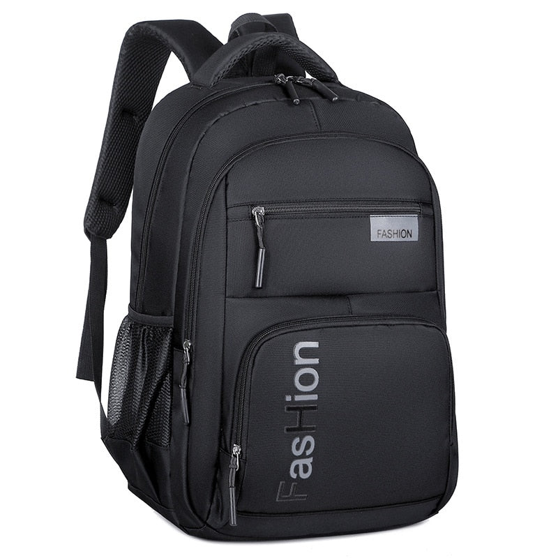 Fashion Men's Backpack Oxford Cloth Black Waterproof Computer Bag Men's and Women's Travel Leisure Backpack