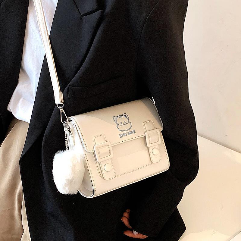 Cute cat Bag Women's Shoulder Bag Messenger bag Harajuku sweet japanese Fashion Y2K White Kawaii Vintage chic Handbag for Girl