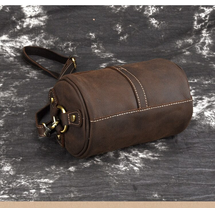Newsbirds Women Genuine Leather Shoulder Bag Round Shape Soft Crossbody Bag For Phone Wallets Personality messenger bag lady