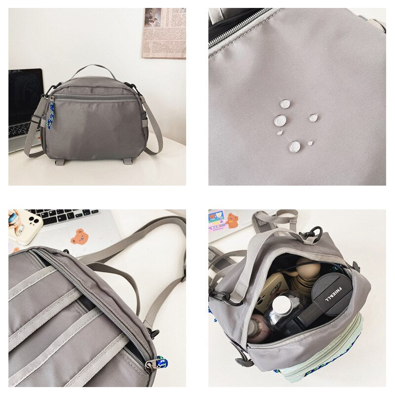 Small Women's Backpack Waterproof Shoulders Bags Anti Theft Nylon School Bags Multi Pocket Travel Backpacks Unisex Rucksacks Sac